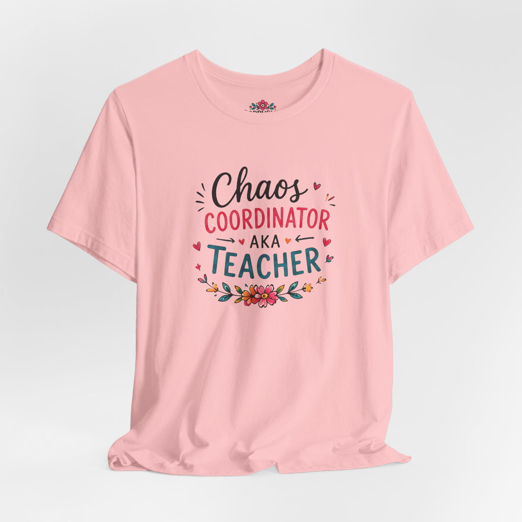 Teacher T-Shirt - "Chaos Coordinator AKA Teacher" Floral Graphic Tee