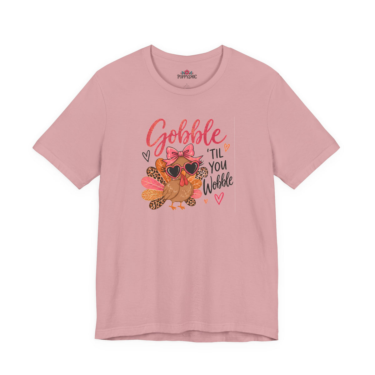 Gobble Til You Wobble Thanksgiving Turkey Tee