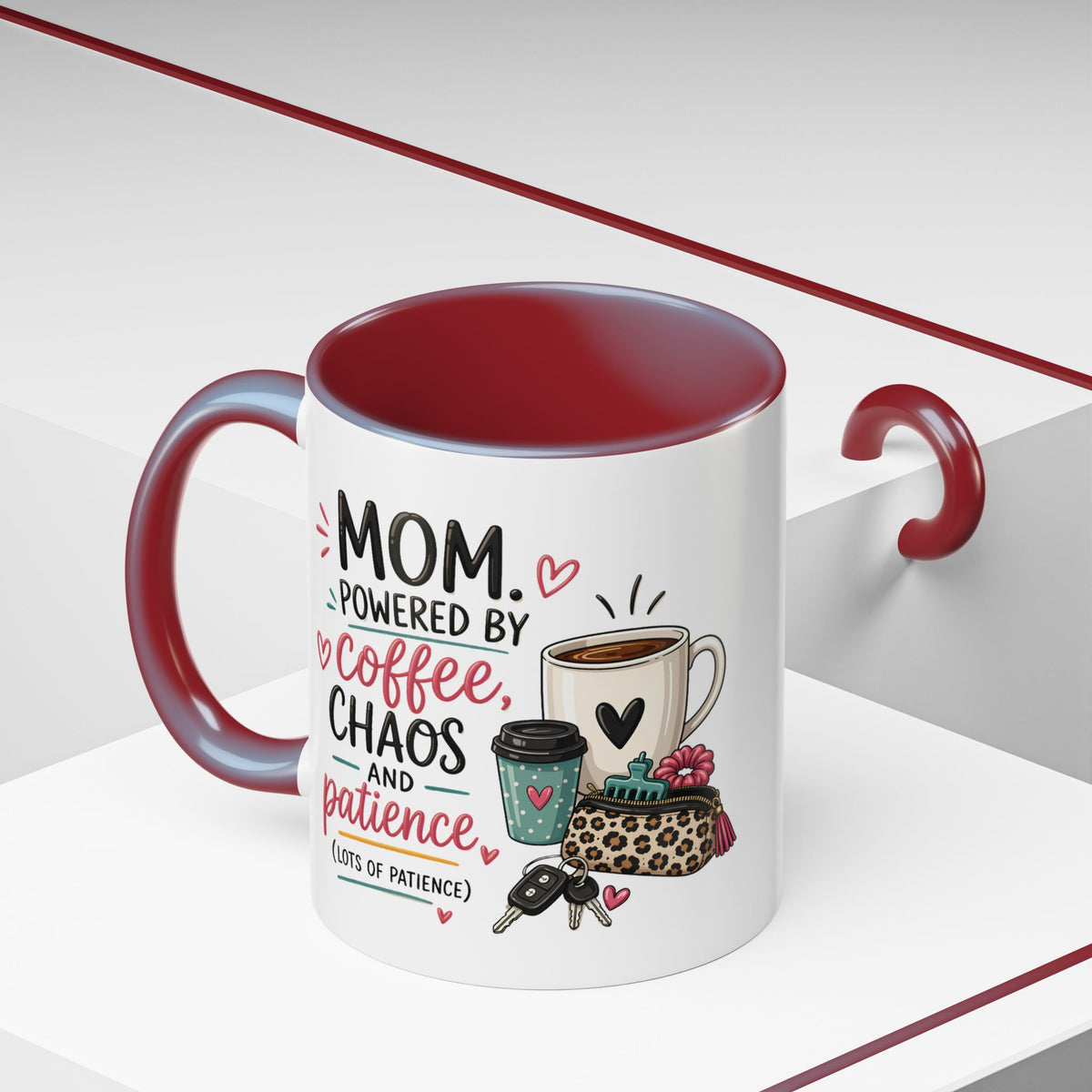 Coffee Lovers Accent Mug — Cute Cowgirl Boots & Coffee Illustration (11/15oz)