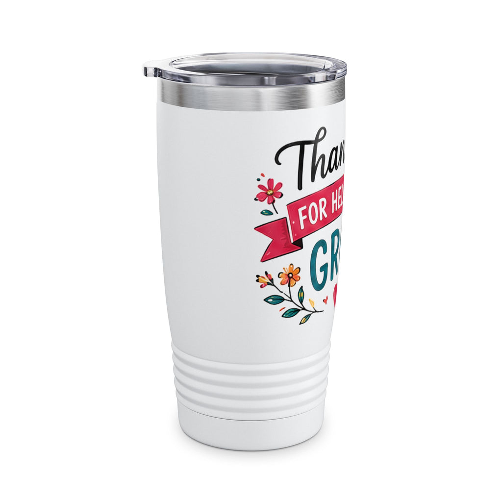 Tumbler — "Thank You For Helping Me Grow" Teacher Appreciation 20oz Stainless Travel Cup