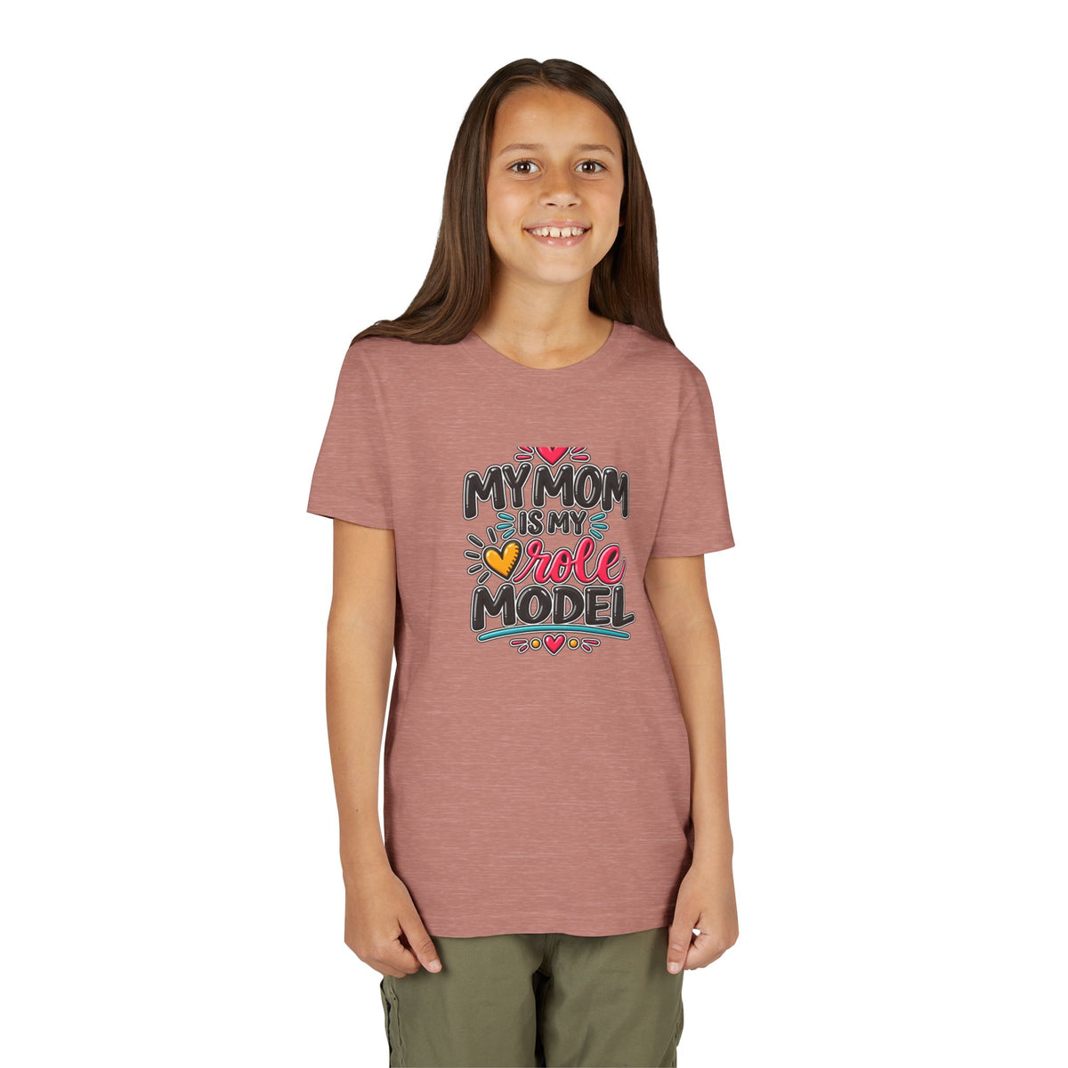 Youth Tee — "My Mom Is My Role Model" Graphic Kids Shirt