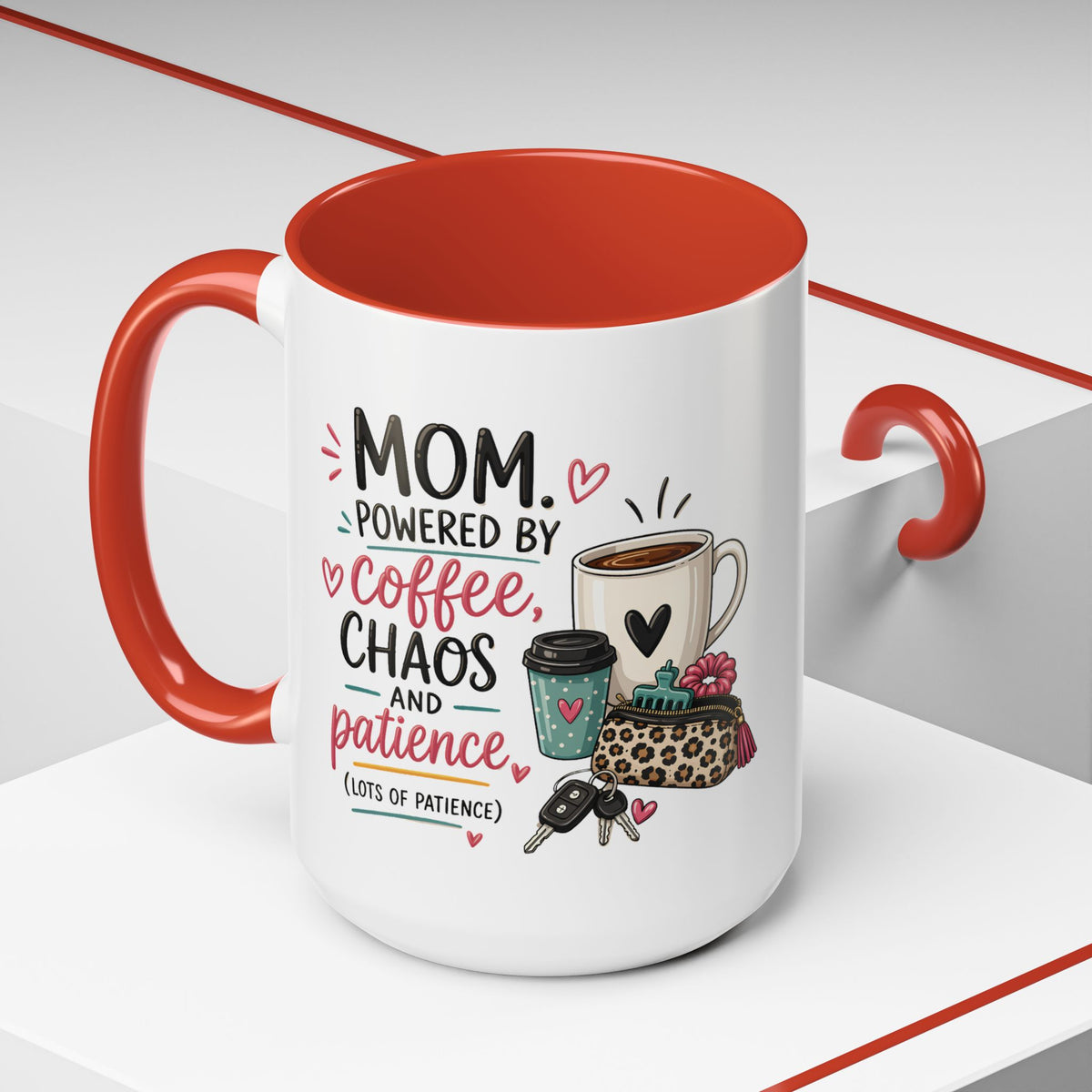 Coffee Lovers Accent Mug — Cute Cowgirl Boots & Coffee Illustration (11/15oz)