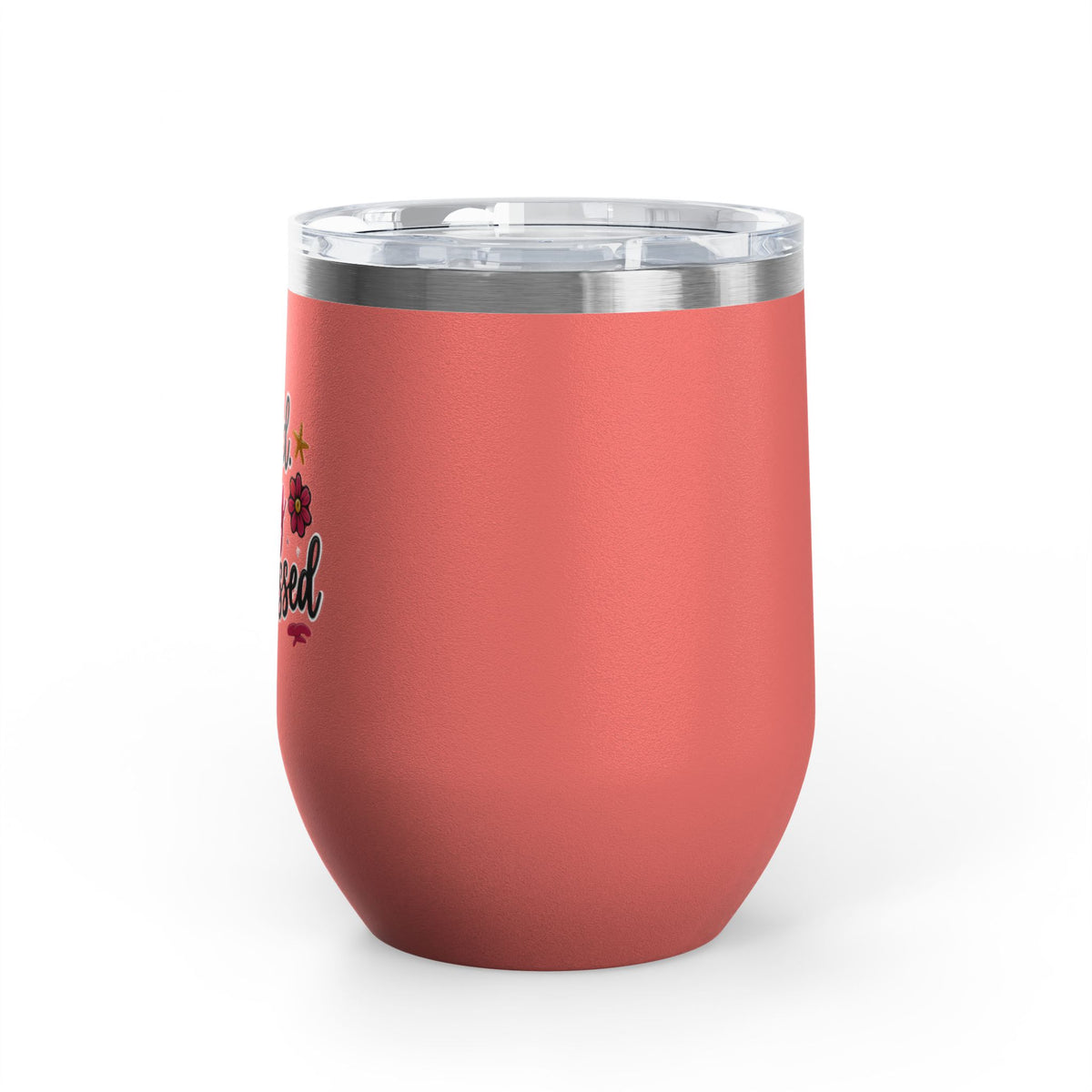Booked Busy Blessed Wine Tumbler – 12oz Insulated Travel Cup