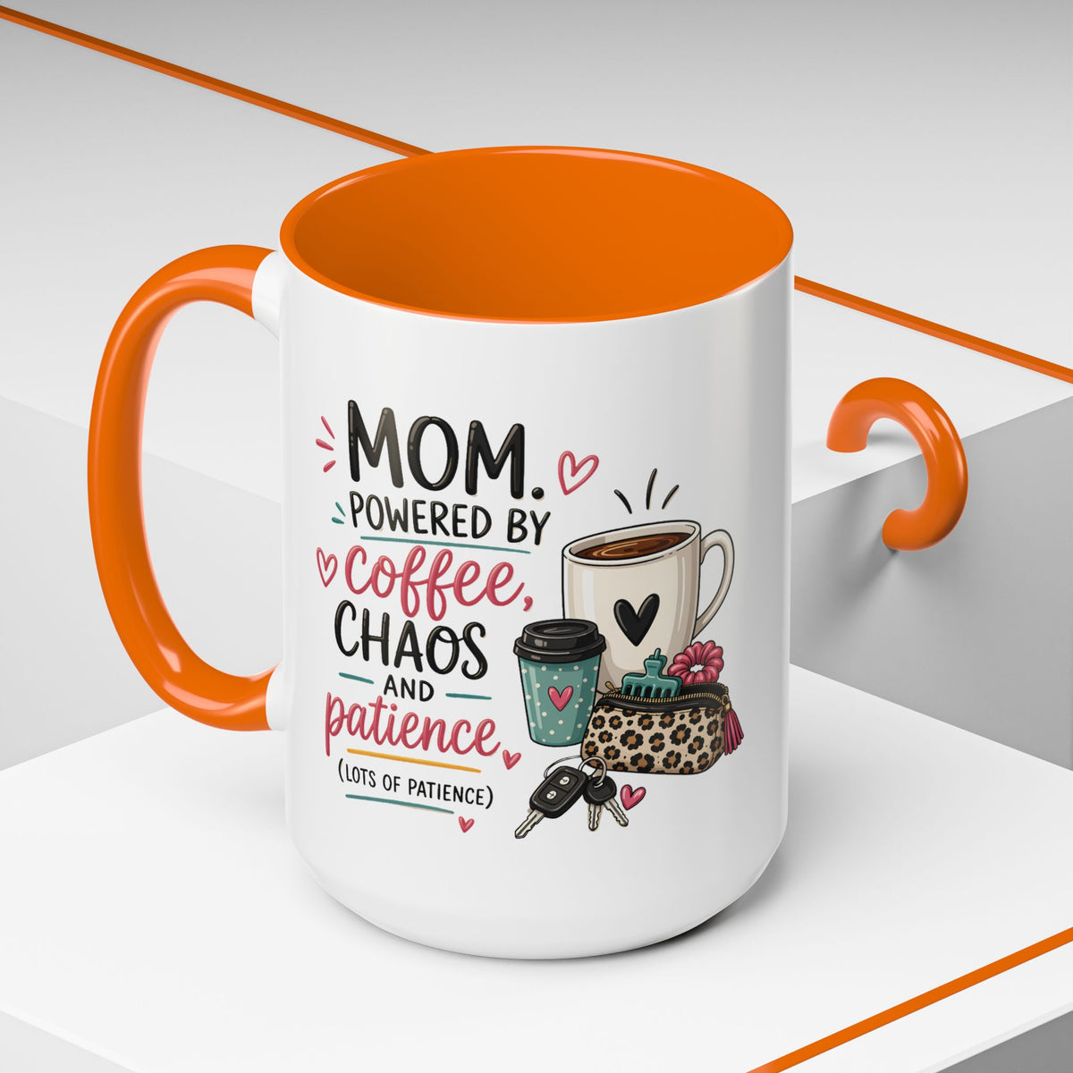 Coffee Lovers Accent Mug — Cute Cowgirl Boots & Coffee Illustration (11/15oz)