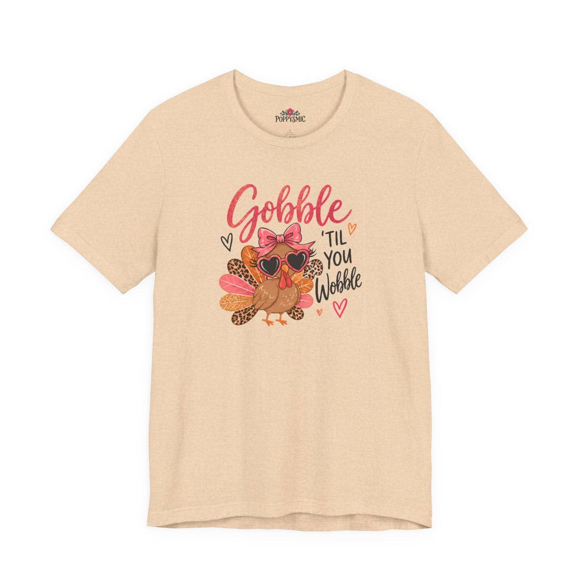 Gobble Til You Wobble Thanksgiving Turkey Tee