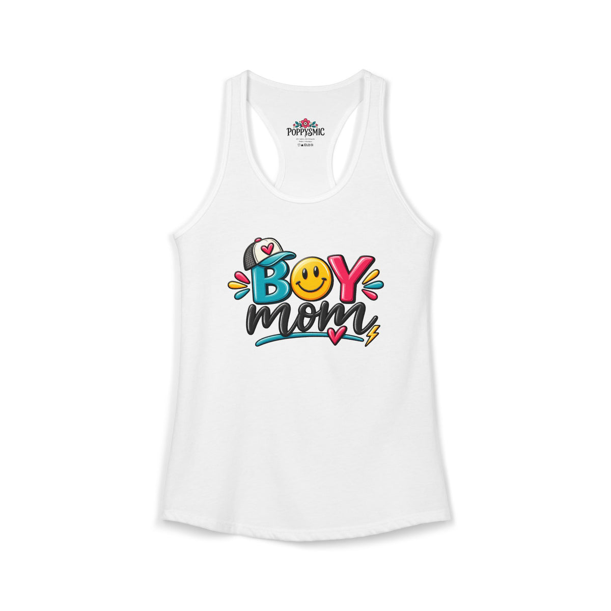 Boy Mom Racerback Tank