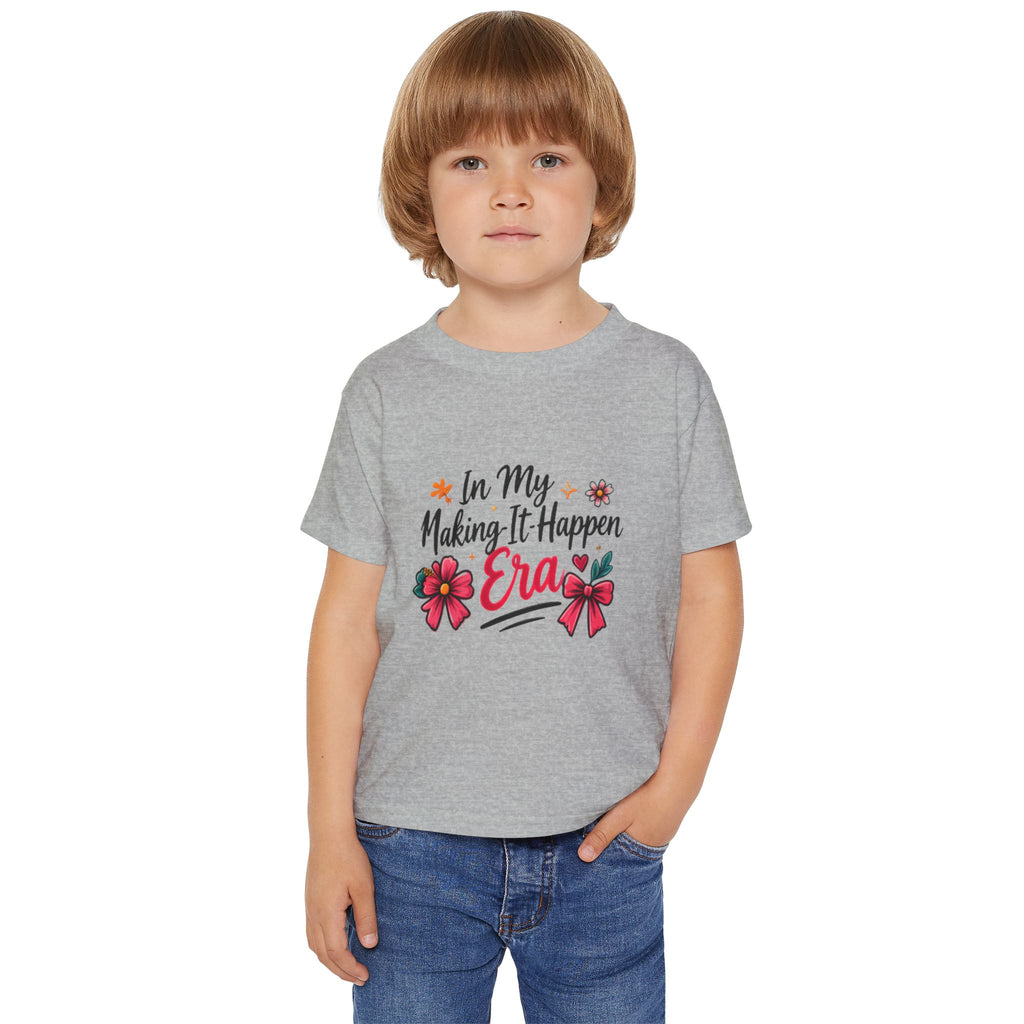 Toddler T-Shirt — "In My Making It Happen Era" Floral Graphic