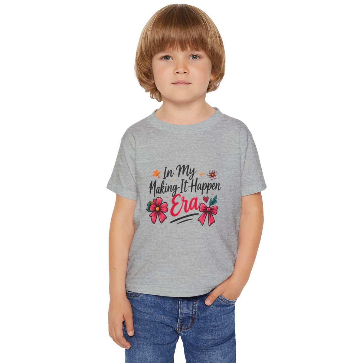 Toddler T-Shirt — "In My Making It Happen Era" Floral Graphic