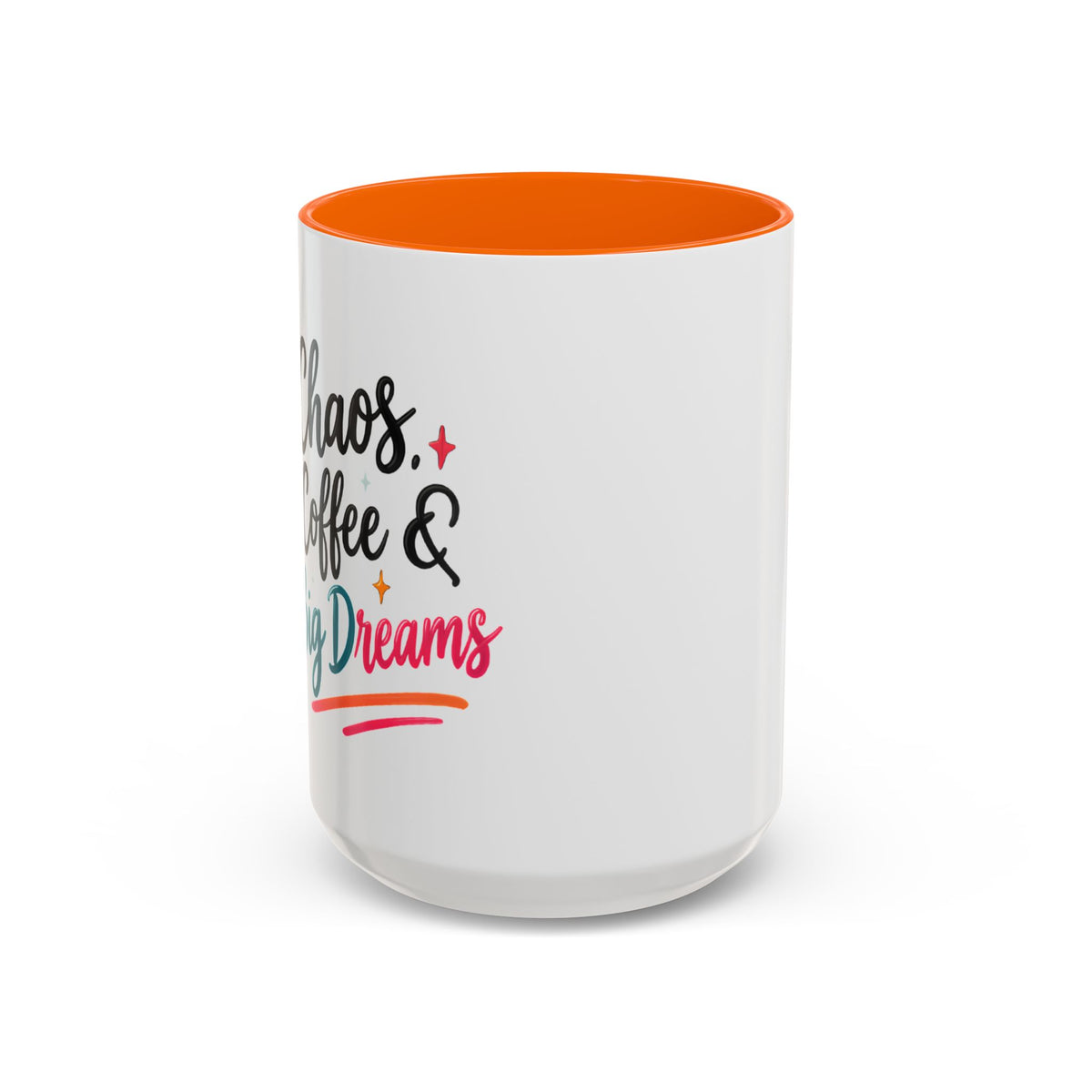 Inspirational Coffee Mug — 'Chaos, Coffee & Cozy Dreams' Accent Ceramic Mug (11/15oz)