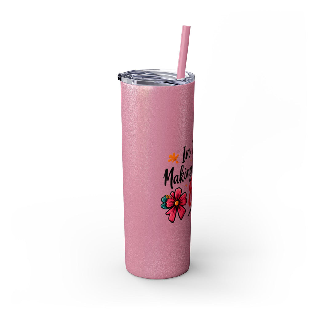 Skinny Tumbler | "In My Era Making It Happen" Floral 20oz Straw Tumbler