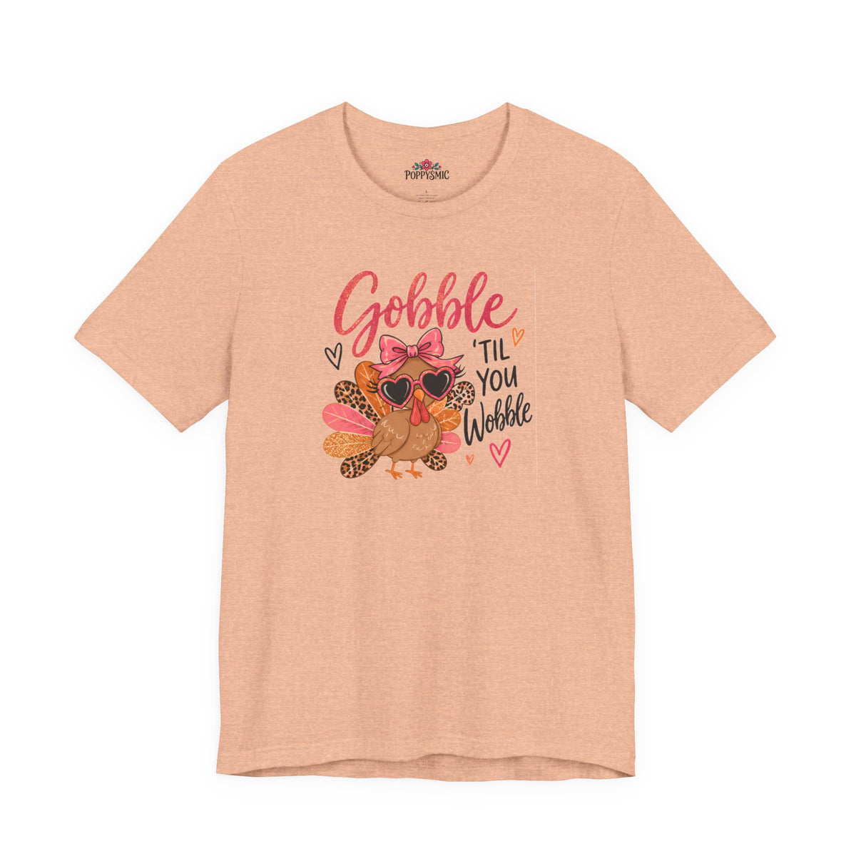 Gobble Til You Wobble Thanksgiving Turkey Tee