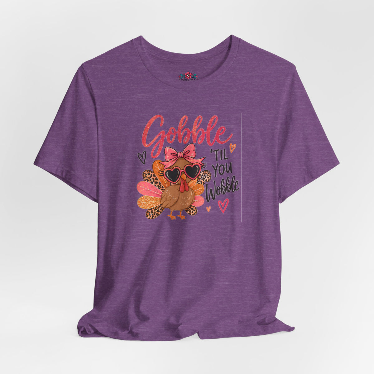 Gobble Til You Wobble Thanksgiving Turkey Tee
