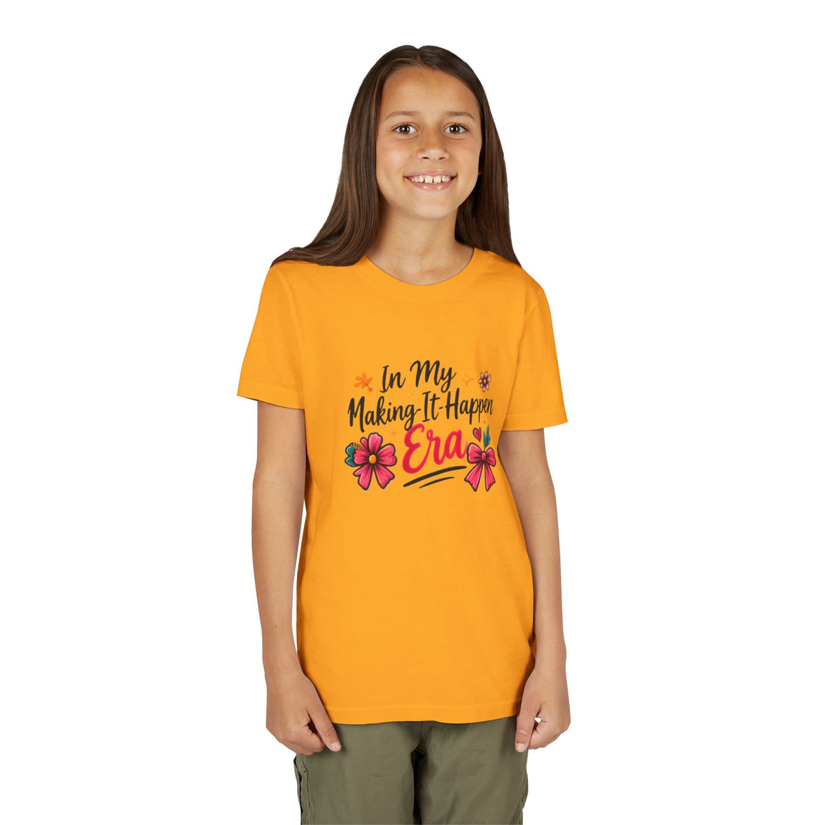 Youth Tee - In My Making-It-Happen Era Floral Graphic
