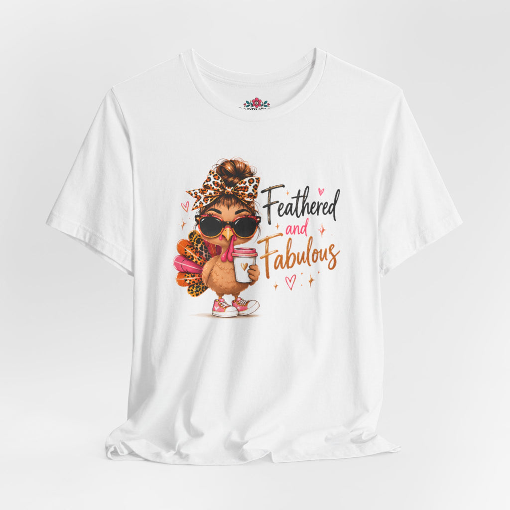 Feathered and Fabulous Flamingo Graphic Tee