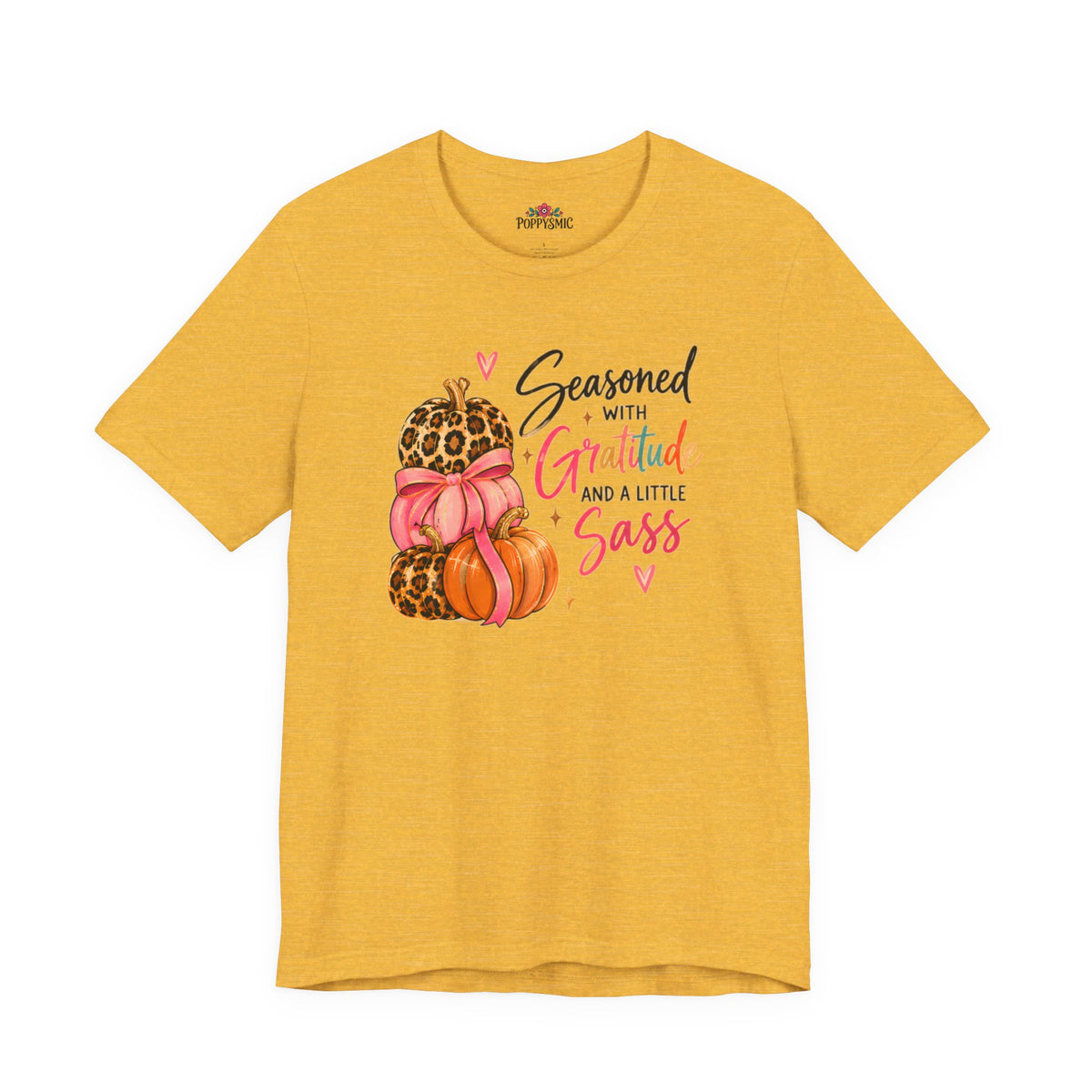 Seasoned with Gratitude and a Little Sass Thanksgiving Pumpkin Tee