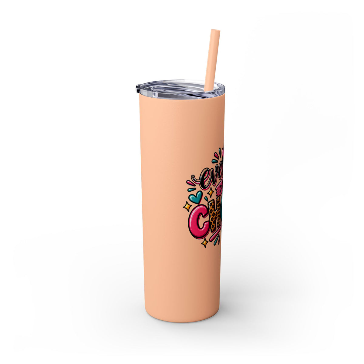 20oz Skinny Tumbler – "Everyday is a Choice" Colorful Inspirational Travel Cup