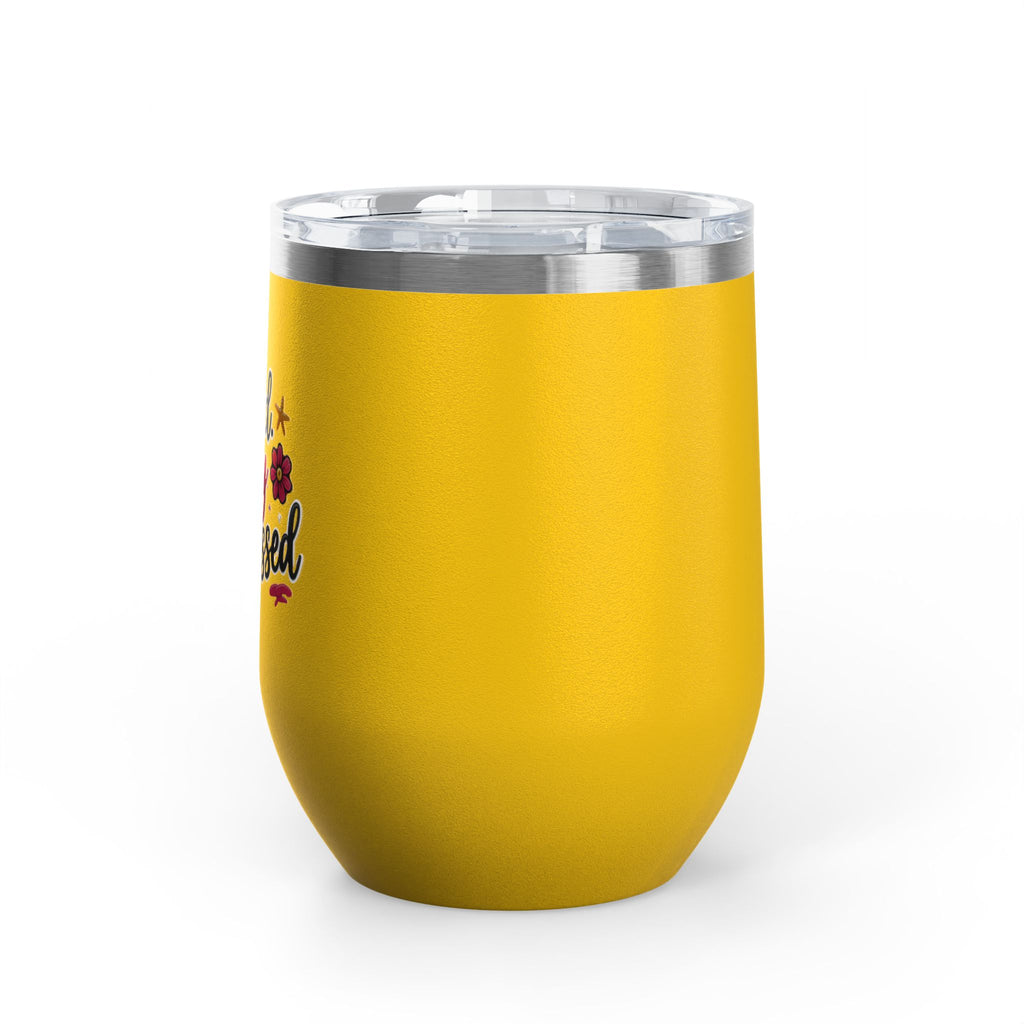 Booked Busy Blessed Wine Tumbler – 12oz Insulated Travel Cup