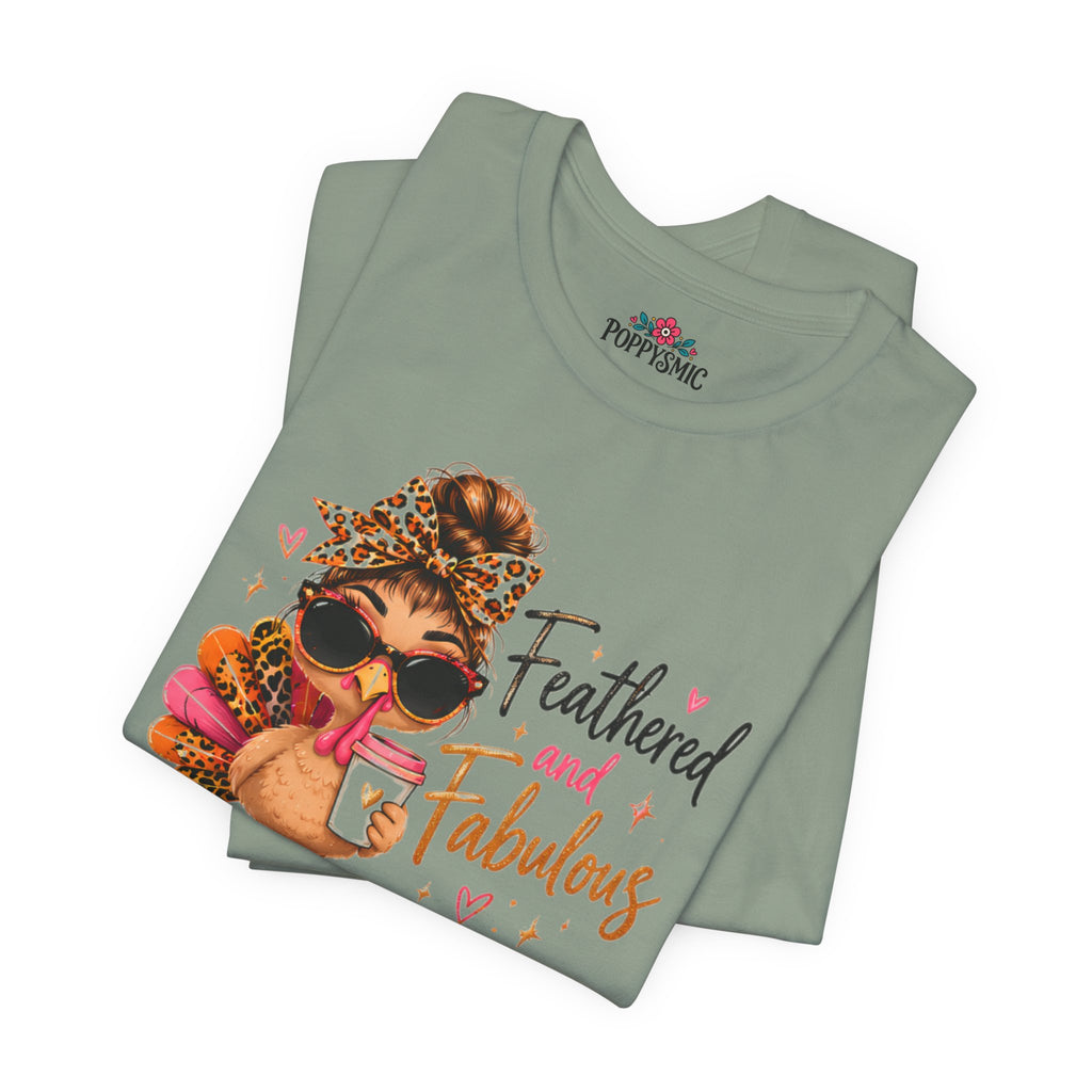 Feathered and Fabulous Flamingo Graphic Tee