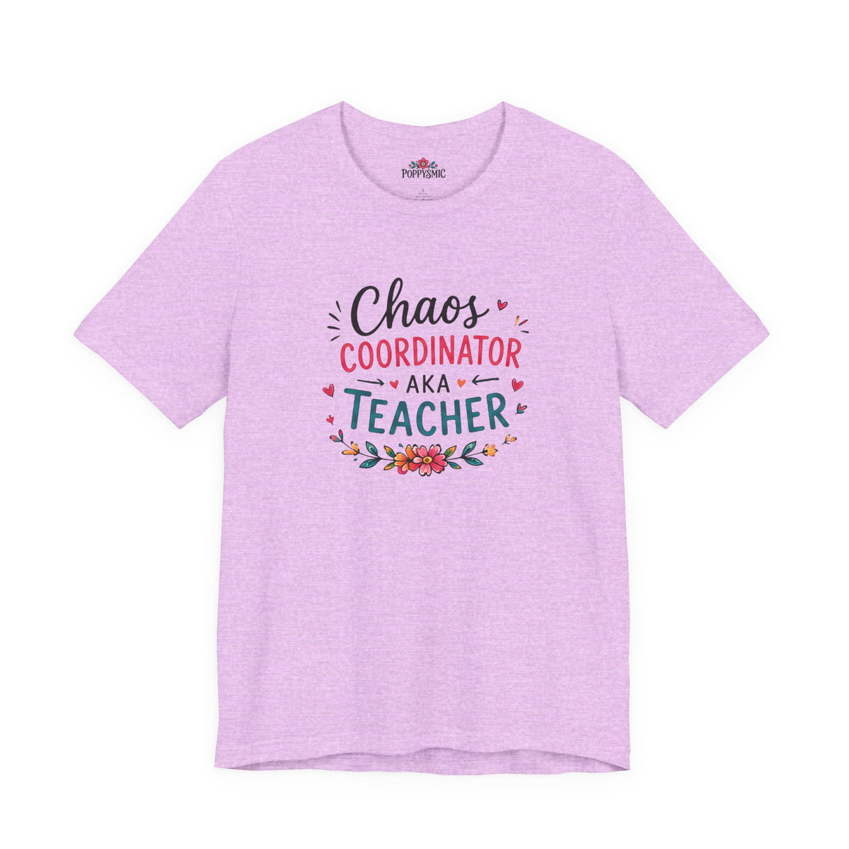 Teacher T-Shirt - "Chaos Coordinator AKA Teacher" Floral Graphic Tee