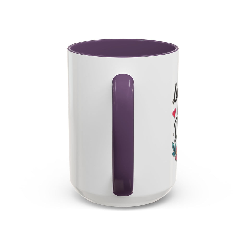 Inspirational Coffee Mug - "Live Life To Dream About" Accent Ceramic Mug (11/15oz)