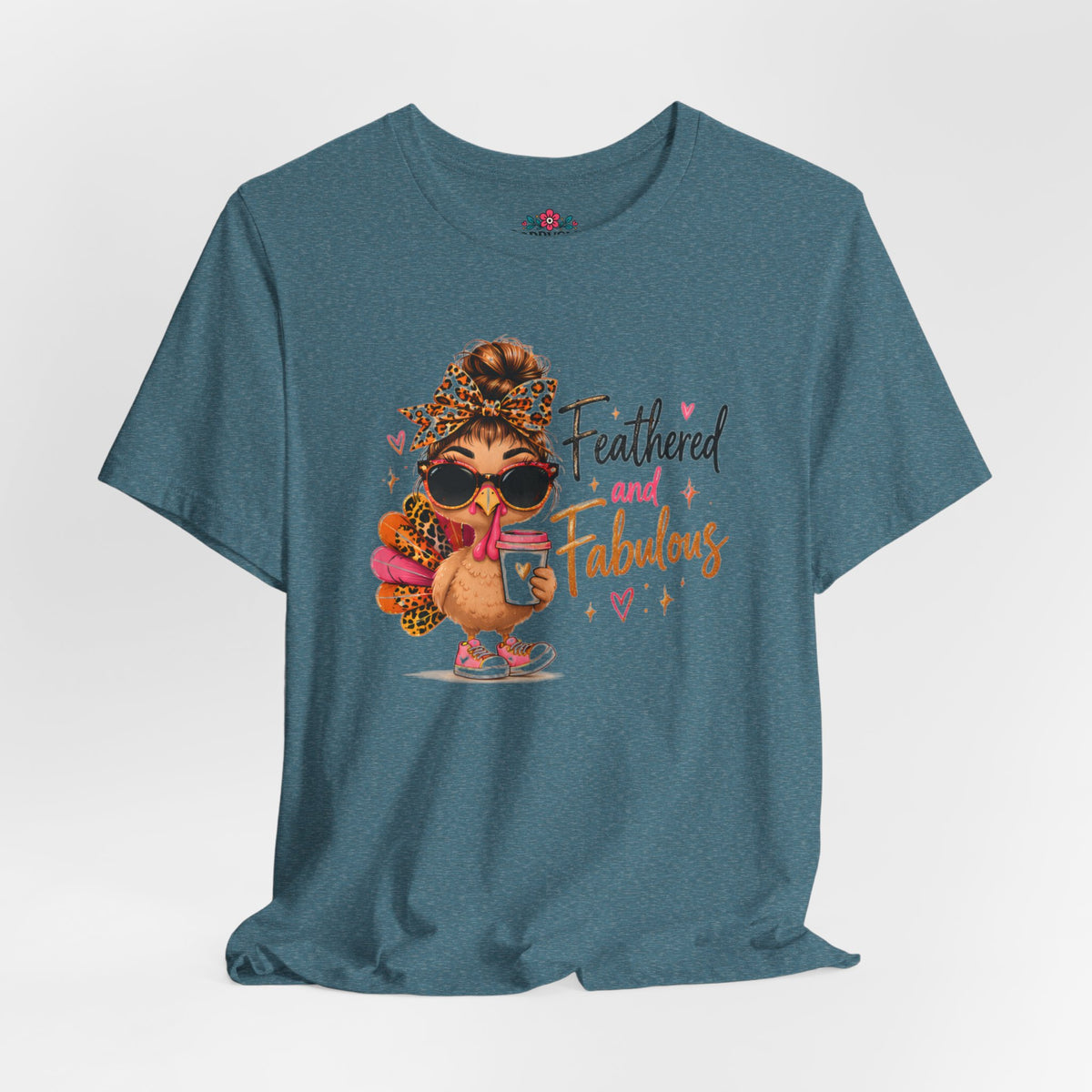 Feathered and Fabulous Flamingo Graphic Tee