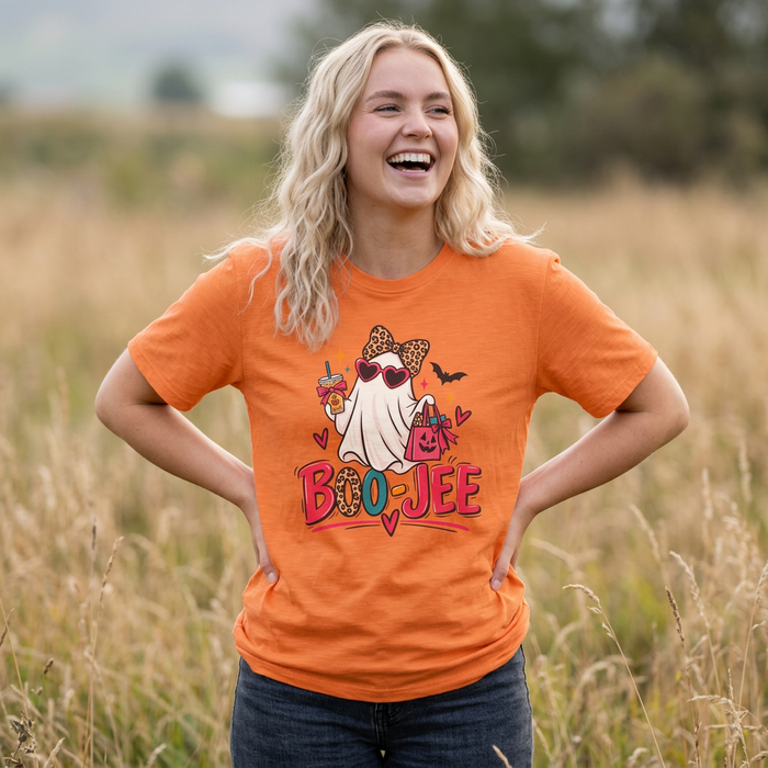 Boo-Jee Ghost Tee – Cute Glam Halloween T-Shirt