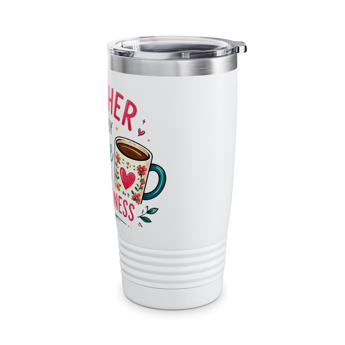 Teacher Tumbler — “Fueled by Coffee & Kindness” 20oz Insulated Travel Cup
