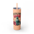 Cheerleader Mom Skinny Tumbler 20oz — Proud, Caffeine-Fueled Sideline Cup with Straw