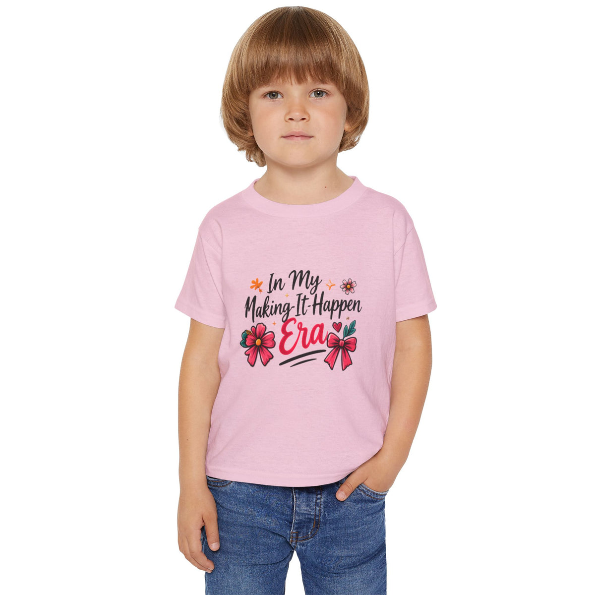 Toddler T-Shirt — "In My Making It Happen Era" Floral Graphic