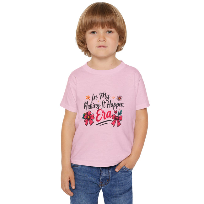 Toddler T-Shirt — "In My Making It Happen Era" Floral Graphic