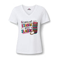 If You're Not Stackin' You're Slackin' Women's Relaxed V-Neck Tee