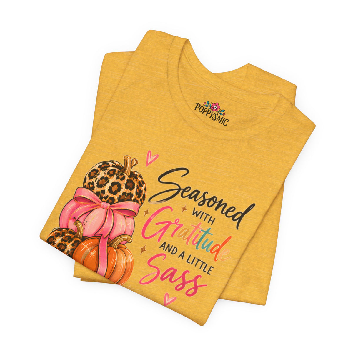 Seasoned with Gratitude and a Little Sass Thanksgiving Pumpkin Tee