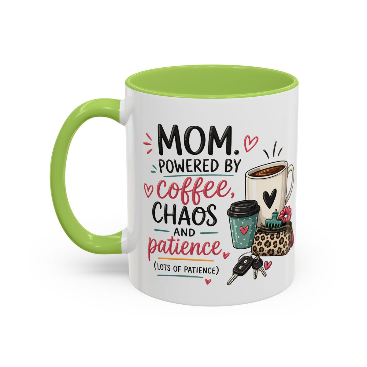 Coffee Lovers Accent Mug — Cute Cowgirl Boots & Coffee Illustration (11/15oz)