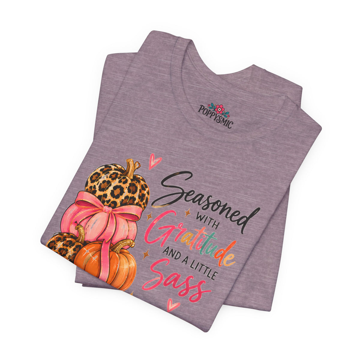 Seasoned with Gratitude and a Little Sass Thanksgiving Pumpkin Tee