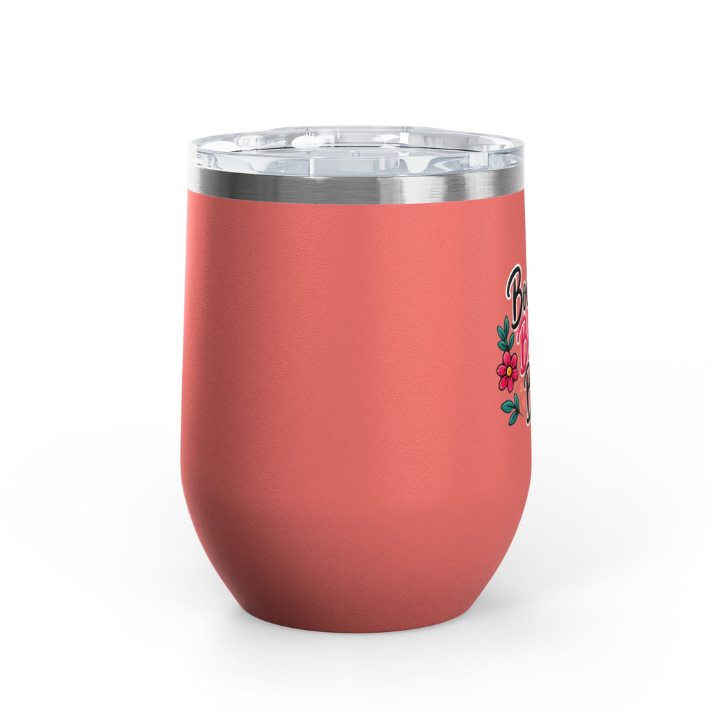 Booked Busy Blessed Wine Tumbler – 12oz Insulated Travel Cup