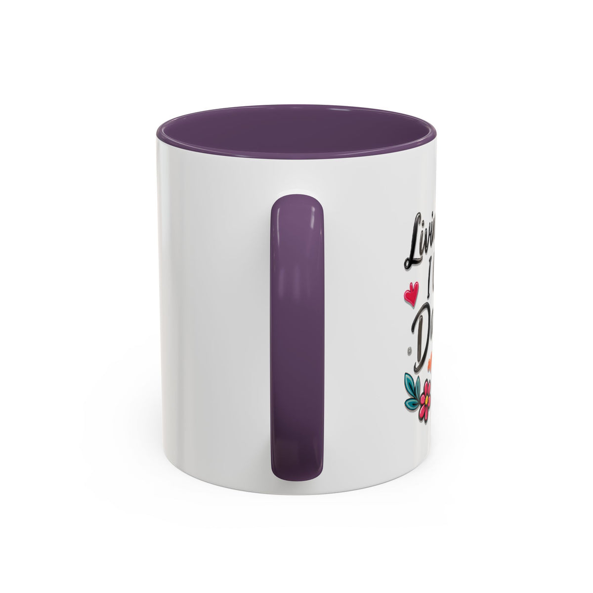 Inspirational Coffee Mug - "Live Life To Dream About" Accent Ceramic Mug (11/15oz)