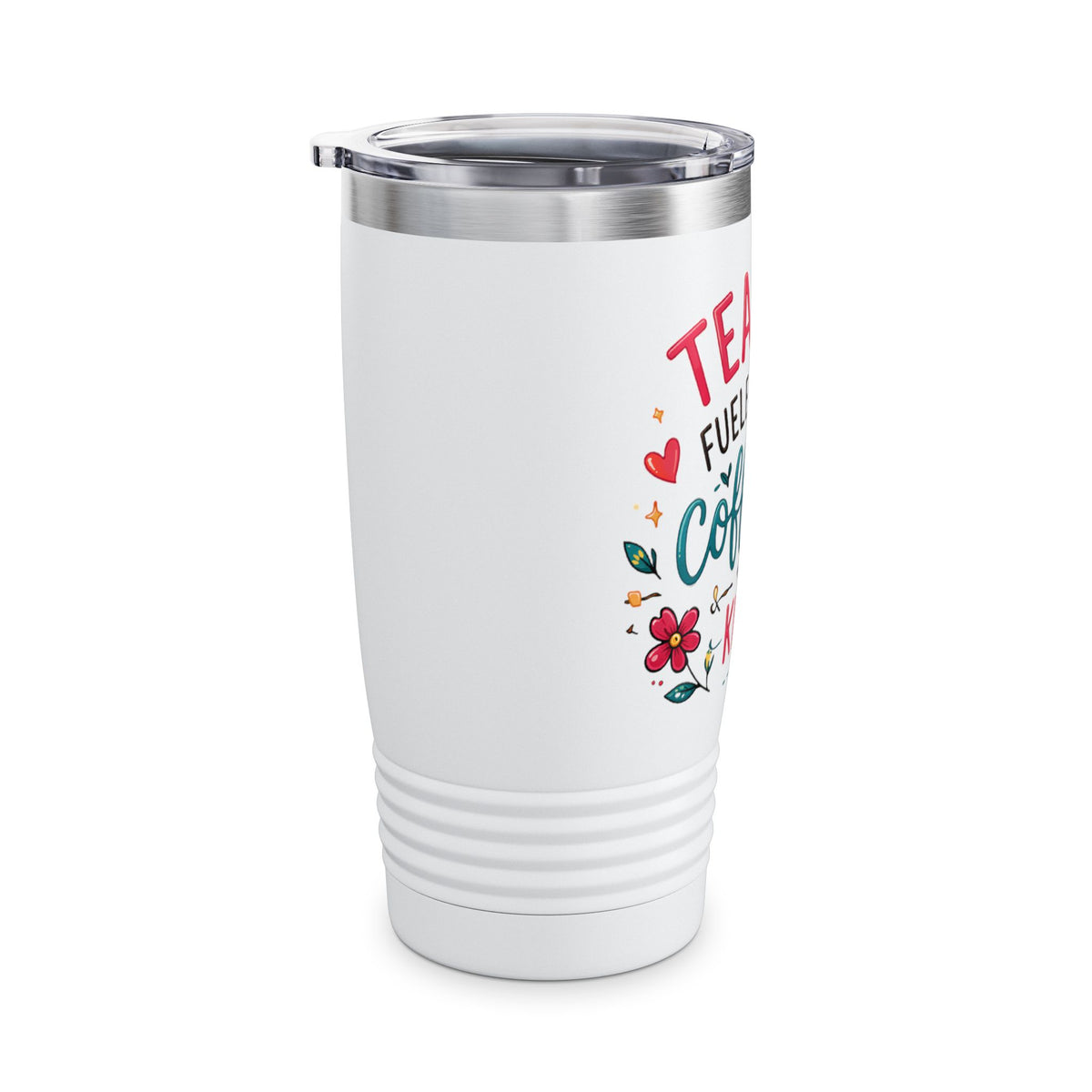 Teacher Tumbler — “Fueled by Coffee & Kindness” 20oz Insulated Travel Cup