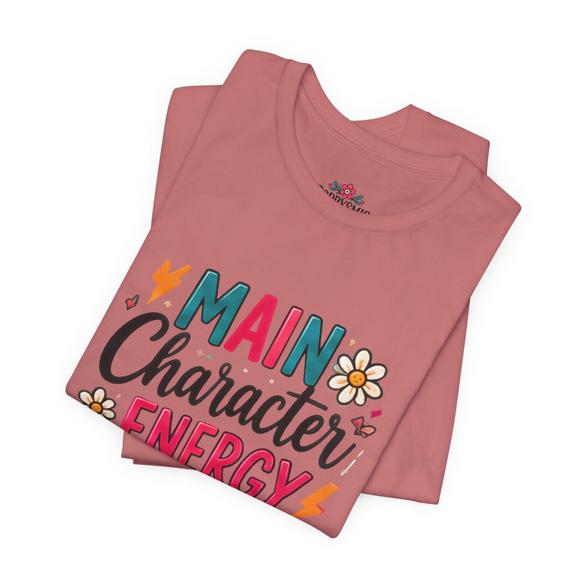 Main Character Energy T-Shirt — Retro Floral Graphic Tee