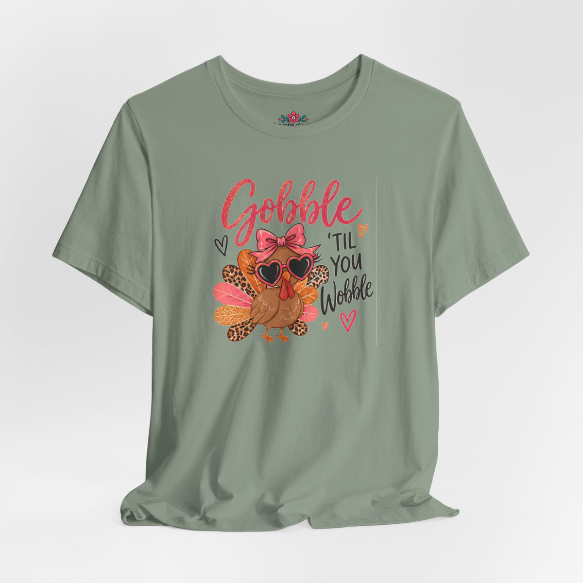 Gobble Til You Wobble Thanksgiving Turkey Tee