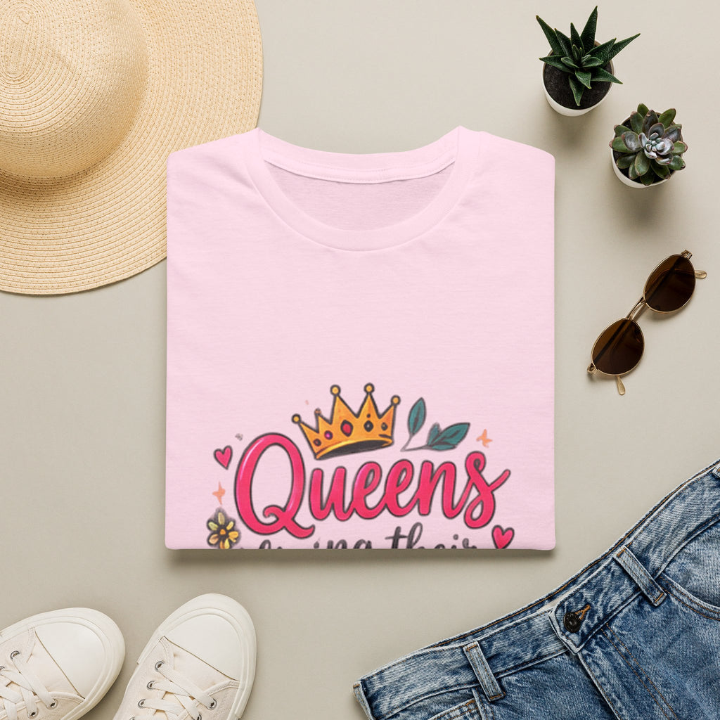 T-Shirt — "Queens Living Their Dreams" Crown Graphic Inspirational Tee