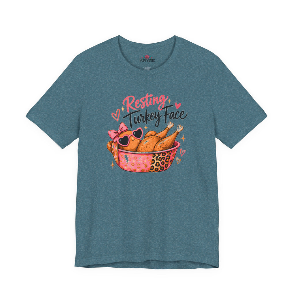 Resting Turkey Face Thanksgiving Turkey T-Shirt