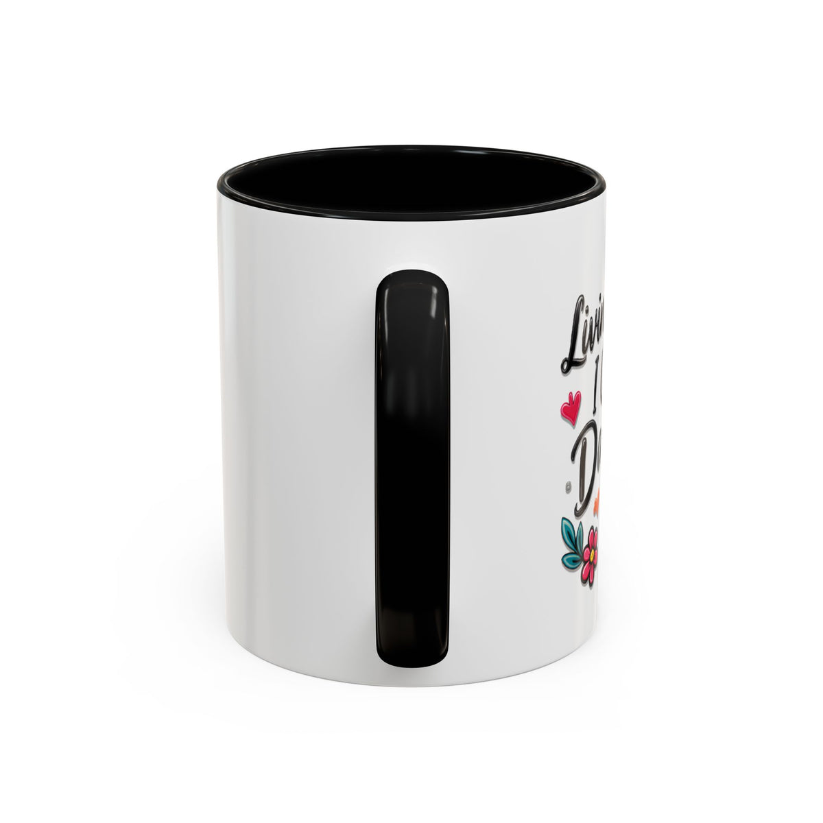 Inspirational Coffee Mug - "Live Life To Dream About" Accent Ceramic Mug (11/15oz)