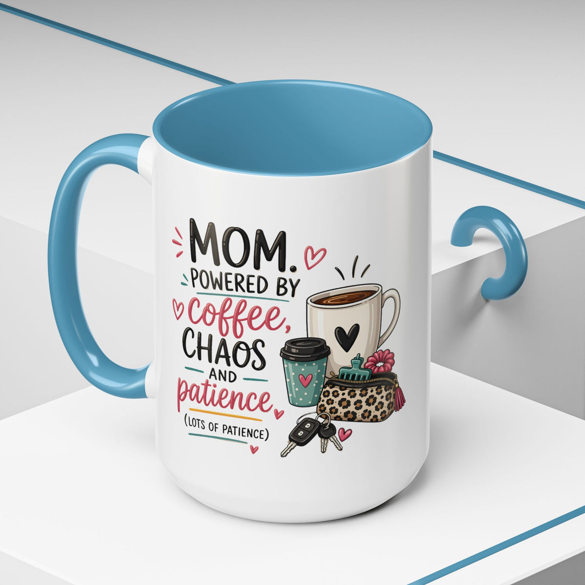 Coffee Lovers Accent Mug — Cute Cowgirl Boots & Coffee Illustration (11/15oz)
