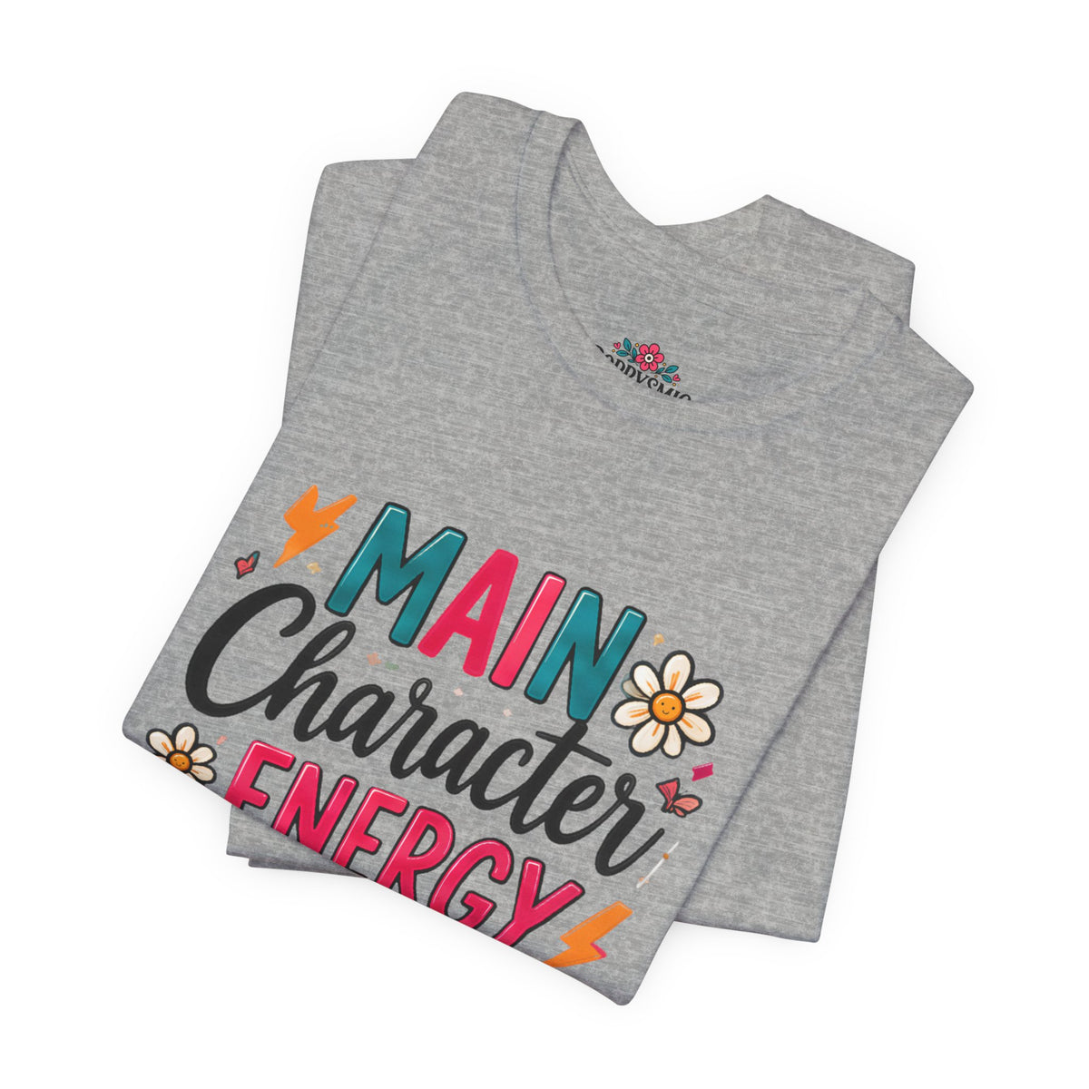 Main Character Energy T-Shirt — Retro Floral Graphic Tee