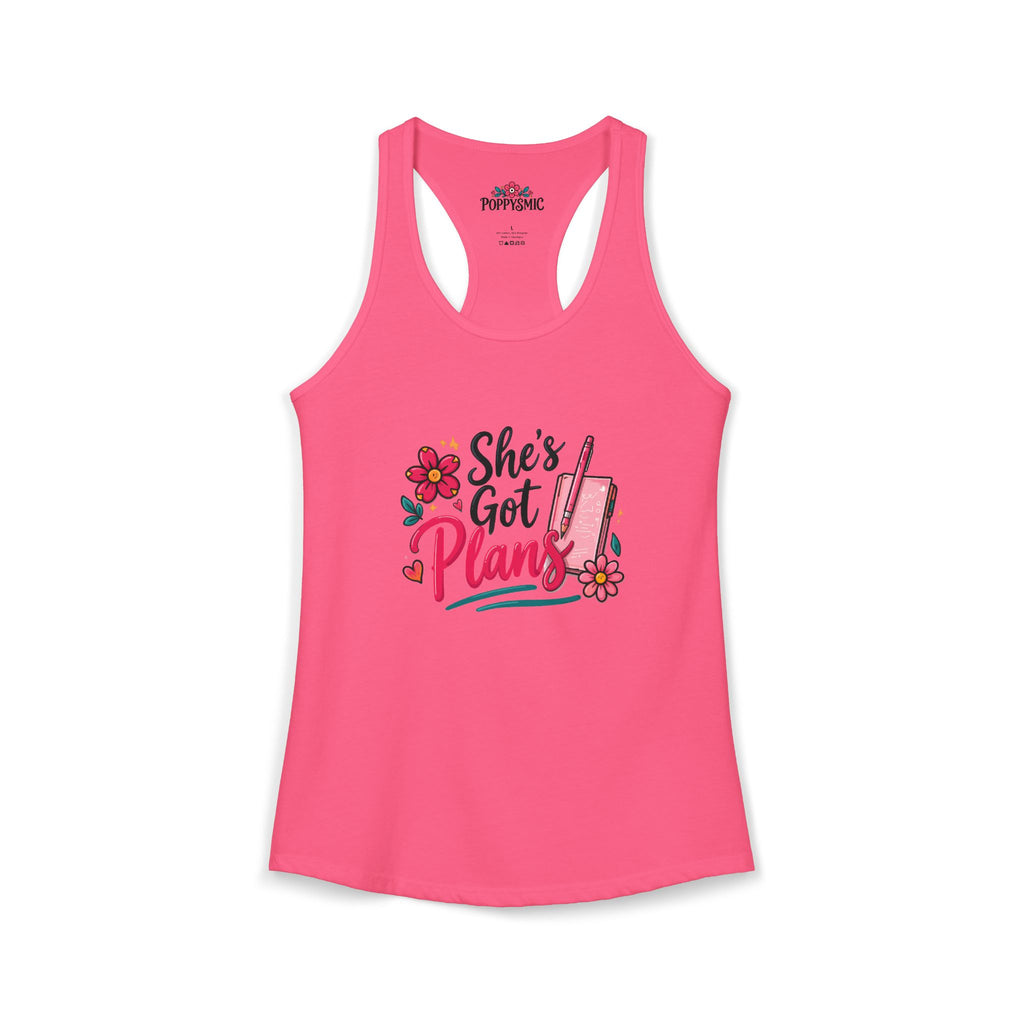 She’s Got Plans Women's Ideal Racerback Tank