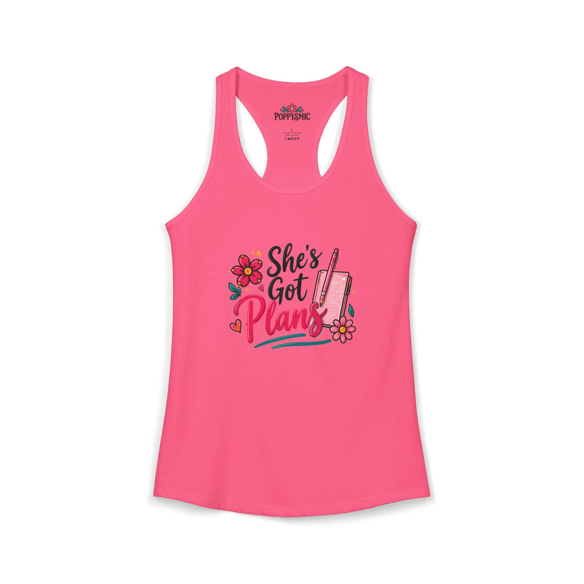 She’s Got Plans Women's Ideal Racerback Tank