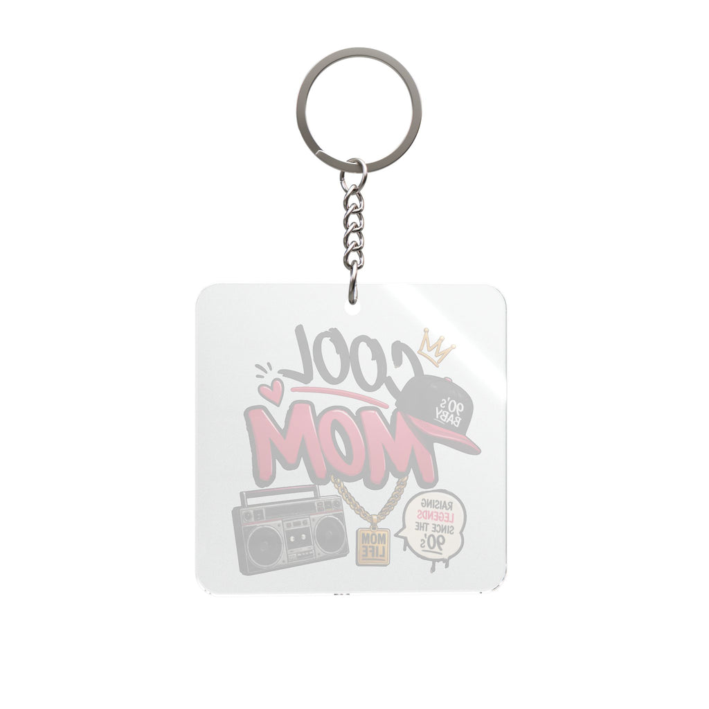 Cool Mom Square Keychain