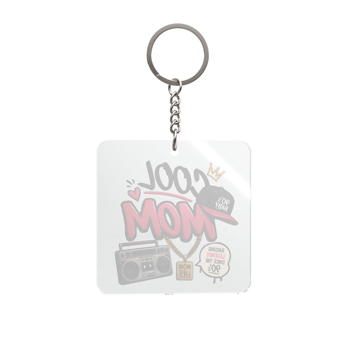 Cool Mom Square Keychain