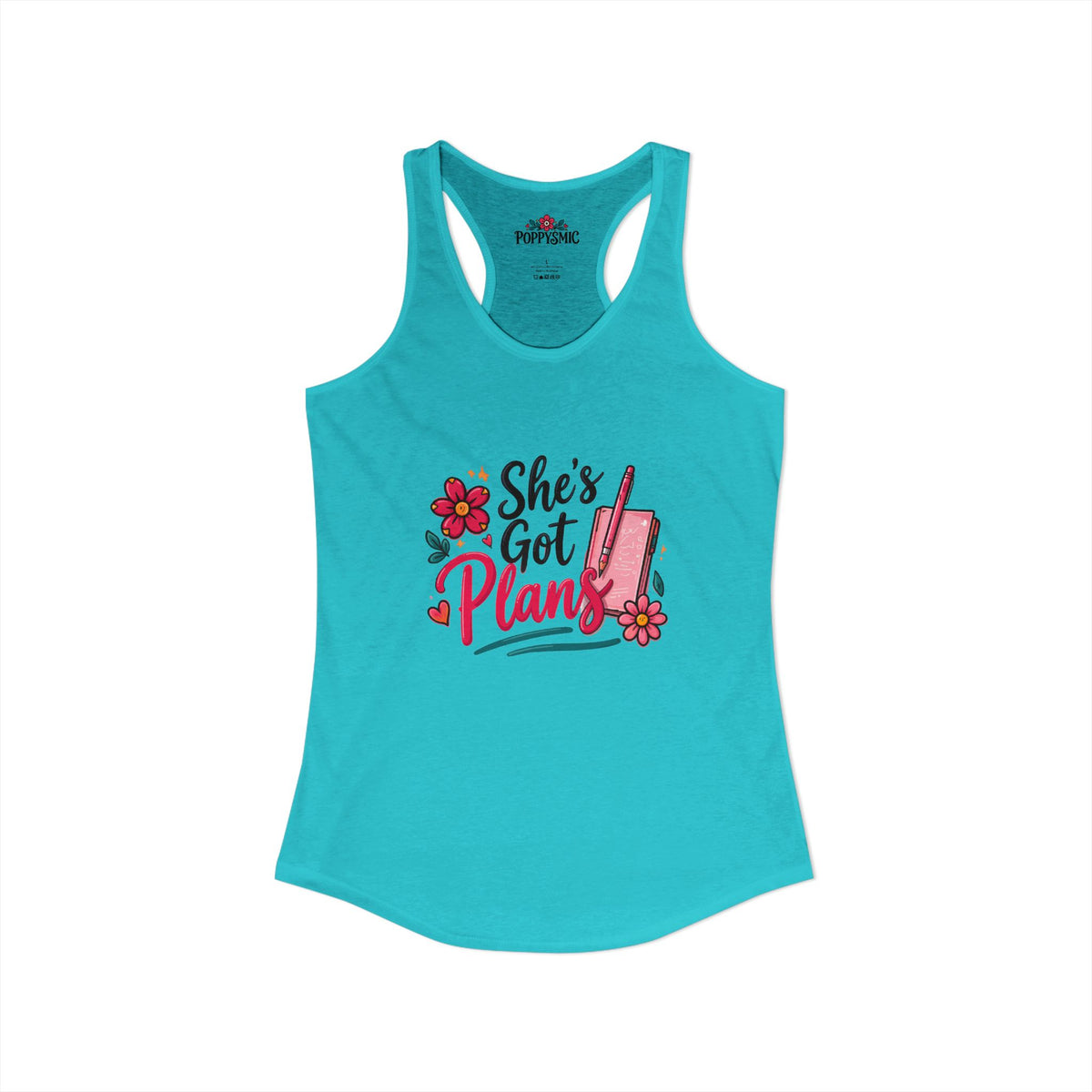 She’s Got Plans Women's Ideal Racerback Tank
