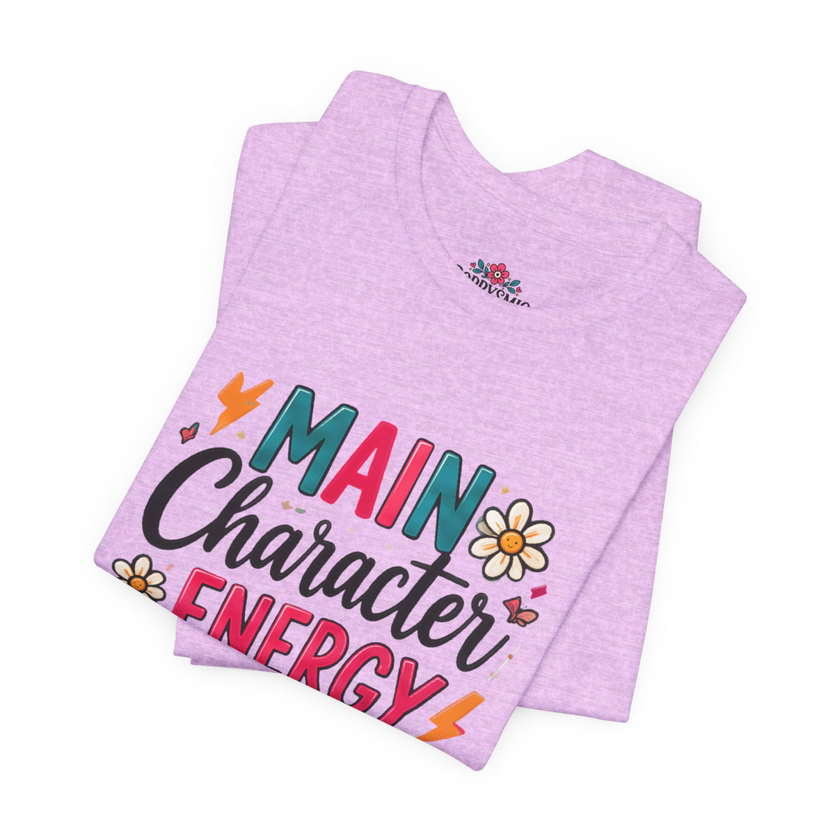 Main Character Energy T-Shirt — Retro Floral Graphic Tee